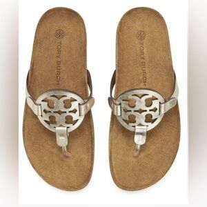 Tory Burch Silver Cloud Miller Thong Sandals